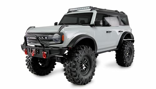 Amewi AMXRock Caballo Crawler 4WD 1:10 ARTR hellgrau, Ferngesteuertes Auto mit Portalachsen und High-Torque-Seilwinde