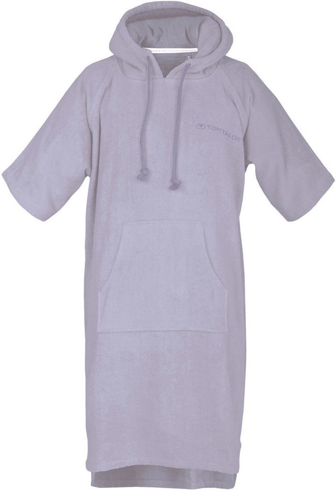 TOM TAILOR HOME Badeponcho Surfponcho COLOR BATH, Midilänge, saugstark, 100% Baumwolle, mit Kapuze und Bauchtasche, auch in Kindergrößen