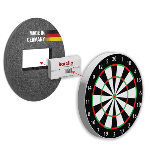 Karella Schallschutz "Compact" für Steeldartboards, Geräuschreduzierung über 80%, anthrazit, Ø 45 cm