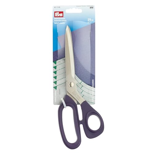 Prym Professional Schneiderschere 9 1/2'' (25 cm), Edelstahl, ergonomischer Soft-Griff, Blau
