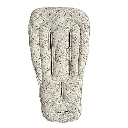 Kaiser 65377 Jersey Kinderwageneinlage Sommer, 80 x 38 cm, atmungsaktive Baumwolle, geeignet für 6-36 Monate, forrest cream