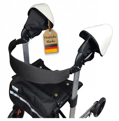 FabaCare Rollator Handschuhe Actimo, wasserdichte Handmuffen, extra warme Fingerwärmer, anthrazit, 1 Paar