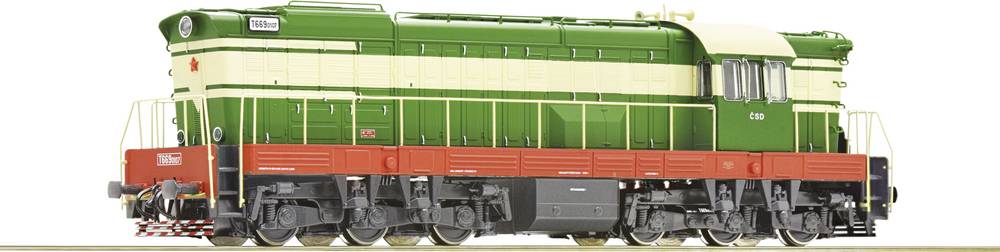 Roco H0 Diesellok T 669.0107 der CSD, 1.400 PS, Brummgeräusch, enge Ähnlichkeiten mit der Hummel