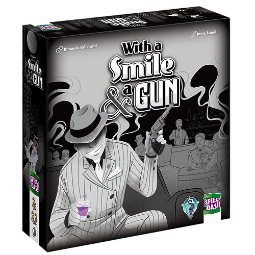Spiel Das! Vallerand: With a Smile & a Gun, Brettspiel (Deutsch) mit abwechslungsreichen Spielmechaniken