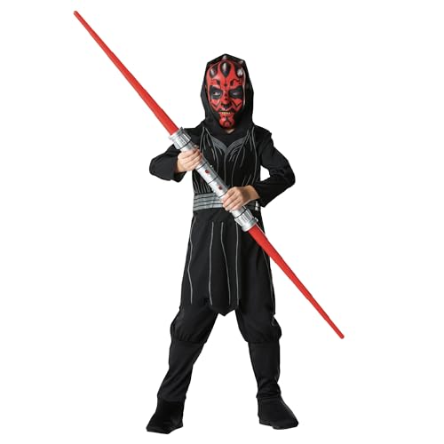 Rubies Star Wars Darth Maul Kostüm für Kinder, mit Maske, Oberteil und Hose, schwarz