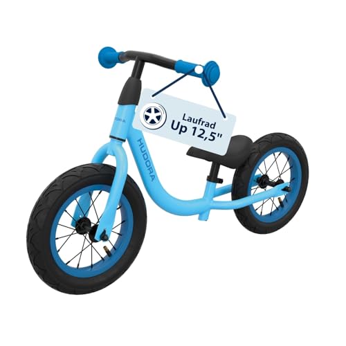HUDORA Laufrad Up 12,5 Zoll - Leichtes Gleichgewichtsrad mit hoher Kippstabilität für Kinder von 90-105 cm, blau