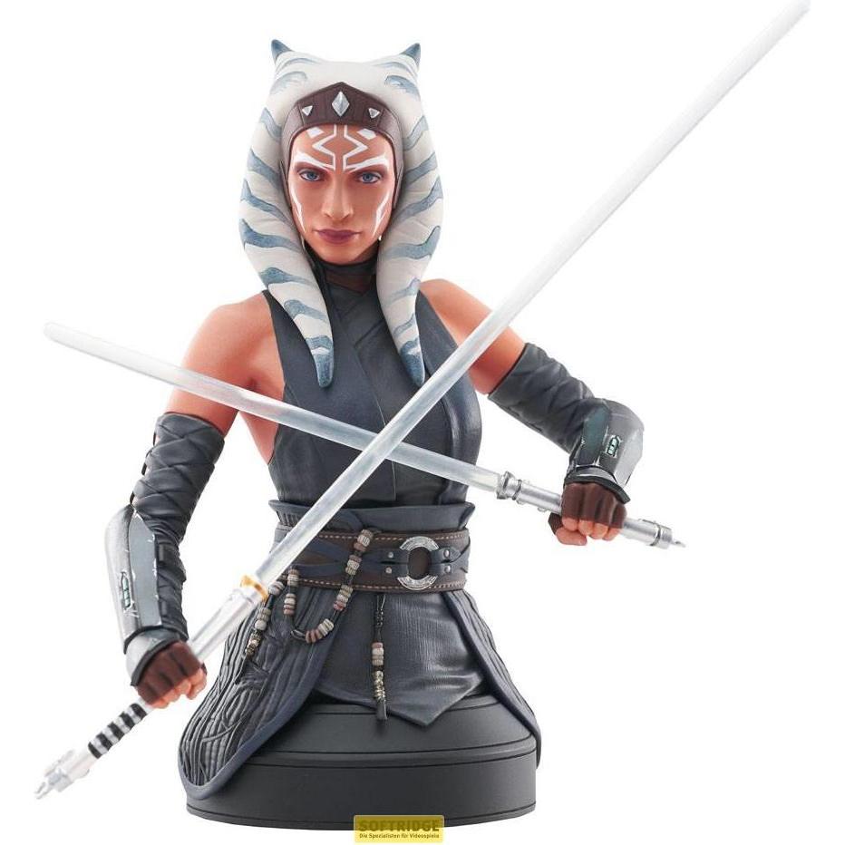 Diamond Select Toys Star Wars: The Mandalorian - Ahsoka Tano 1:6 Scale Bust, Mini-Büste mit zwei Lichtschwertern, limitiert auf 3000 Stück, inklusive Echtheitszertifikat