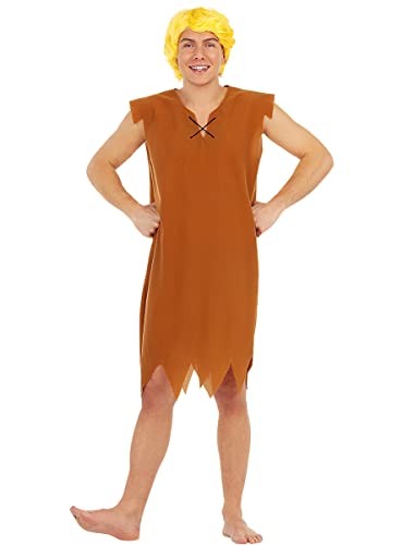 Funidelia | Barney Geröllheimer Kostüm - Familie Feuerstein für Herren The Flintstones, Braun, Größe Standard, 100% Polyester - Kostüme für Erwachsene & Verkleidung für Partys, Karneval & Halloween