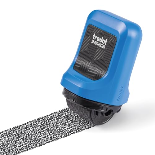 trodat Datenschutz-Rollstempel ID Protector, selbstfärbend schwarz, dokumentenechte Tinte, 2,5 cm Abdruckhöhe, langlebig