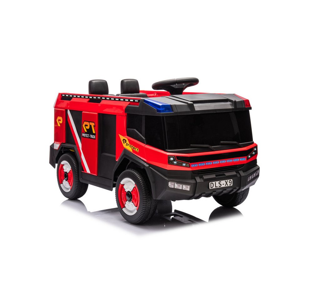 Besttoy Elektro-Kinderauto Kinder Elektro-Feuerwehr, 12V Motor, 2.4 GHz Fernbedienung, Licht- und Soundeffekte