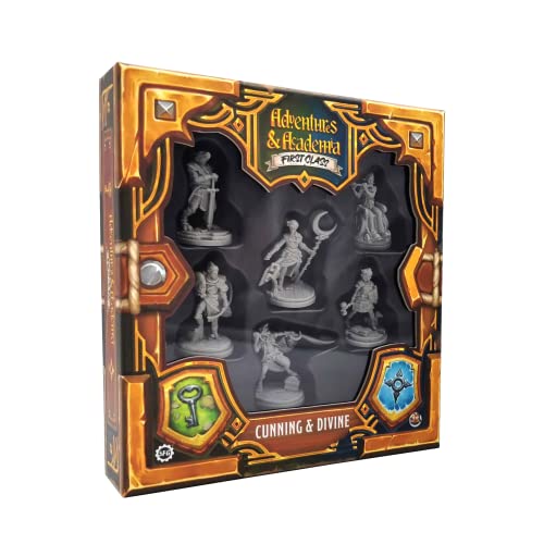 Steamforged Games Steamforged Adventures & Academia Cunning & Divine, Set aus 6 vormontierten PVC-Miniaturen von House Cunning und House Divine, sehr detailliert
