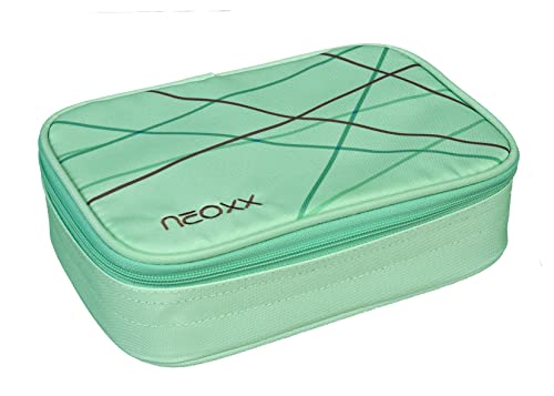 neoxx XXL Federmäppchen für Mädchen & Jungen I Teenager Schlampermäppchen groß mit Trennfach I Mäppchen zur Aufbewahrung in der Schule (Mint)