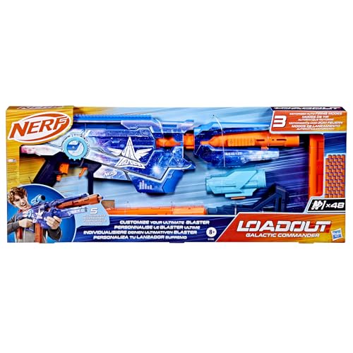 NERF Loadout Galactic Commander Blaster, vollautomatischer Dart-Blaster mit 3 Feuer-Modi und 48 N1 Darts, Galactic Commander Skin