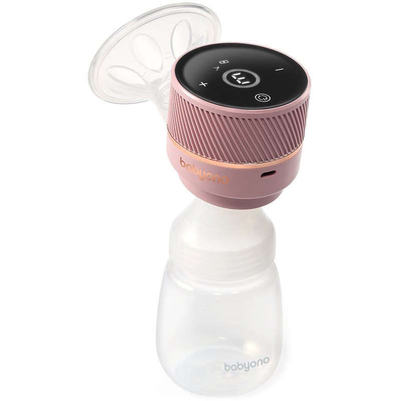 BabyOno Get Ready Breast Pump PICO, elektrische Milchpumpe mit LCD Display, 3 Betriebsarten, inkl. Flasche und Schnuller
