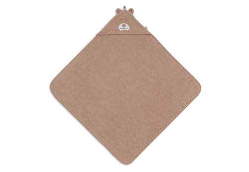 Jollein Kapuzenhandtuch Frottee Gepard -Jungle Jambo braun (75x75 cm), 2 in 1 Einschlagdecke, OEKO-TEX zertifiziert