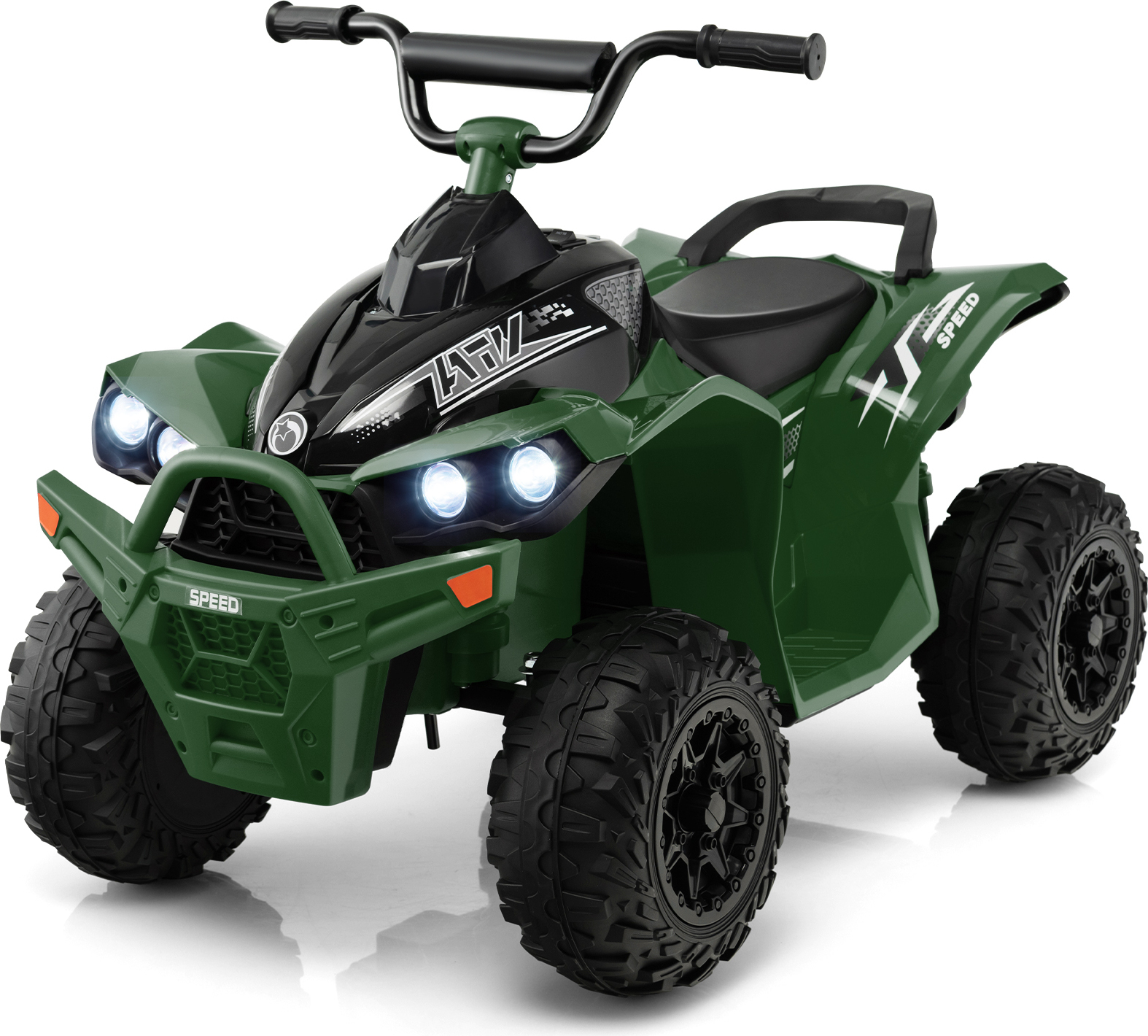 Costway 12V Elektro Kinderquad, Elektroquad mit 2,2/4,3 KM/H Geschwindigkeit für Kinder 3-8 Jahre (Grün)