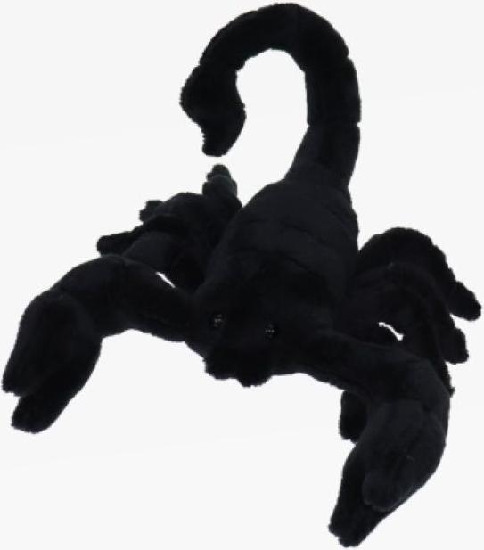 Teddys Rothenburg Kuscheltier Skorpion schwarz, 26 cm Plüschskorpion, maschinenwaschbar bis 30°C, realistische Form