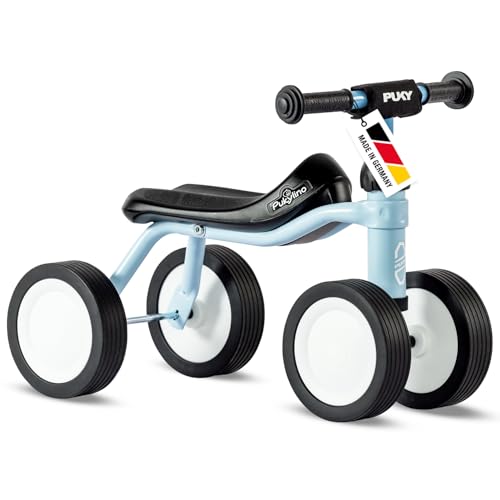 PUKY PUKYLINO Retro Blue, Indoor-Rutschfahrzeug für Kinder ab 1 Jahr, ergonomischer Sitz, Sicherheitslenkergriffe, pulverbeschichtet, leise Float-Laufräder