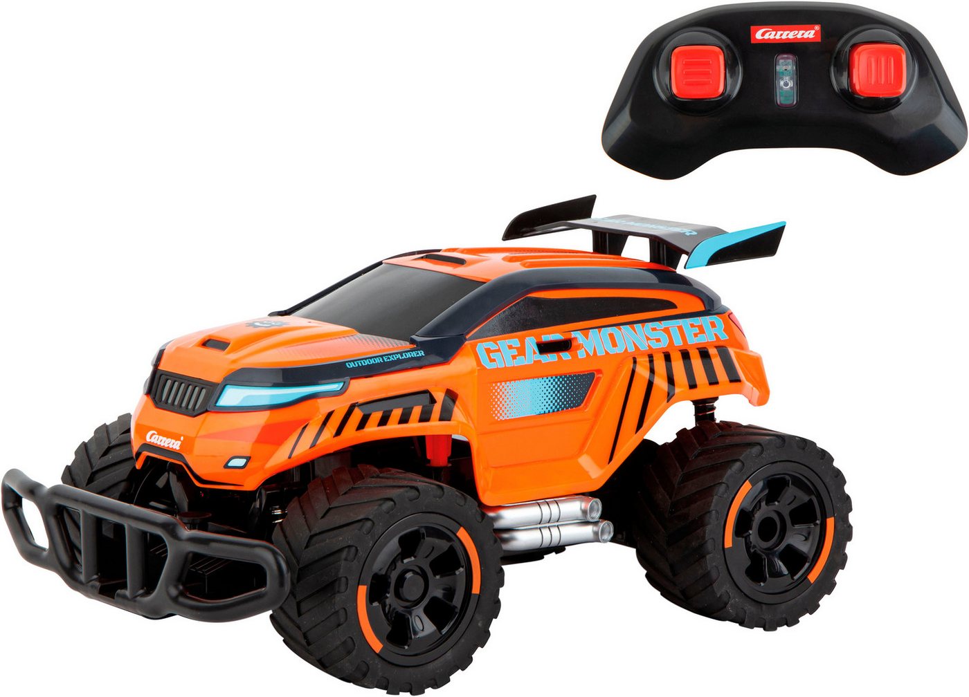 Carrera® RC Gear Monster 3.0, Ferngesteuertes Offroad-Auto mit 2,4 GHz, orange, bis zu 12 km/h, 28 cm, 20 Minuten Spielzeit