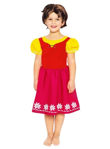 Metamorph Heidi Kinderkostüm, lizenziertes einteiliges Kleid mit süßen Mustern, Größen 98/104
