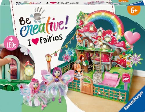 Ravensburger BeCreative Bastelset Feenwelt, DIY Bastelset mit LED Lichterkette für Kinder ab 6 Jahren, Made in Europe