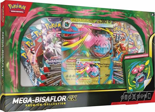 Pokémon Premium-Kollektion Mega-Bisaflor-ex, holografische Promokarte & 8 Boosterpacks