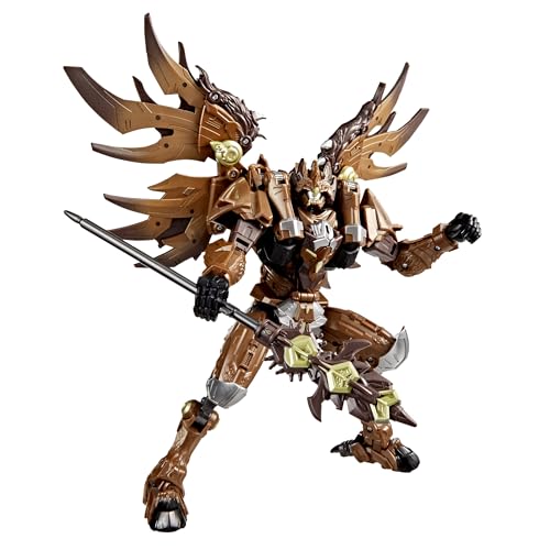 Hasbro Transformers Age of the Primes, Leader Class Actionfigur The Thirteen: Onyx Prime, 19 cm, verwandelbar in Zentaur und Bestie mit Masken-Artefakt und Speer