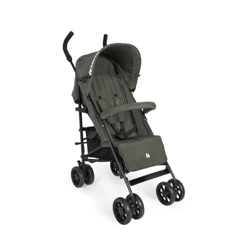 Hauck Buggy Fold N Care, leichter Schirmbuggy in Olive mit 5-fach verstellbarer Rückenlehne und Gratis Mobilitätsgarantie