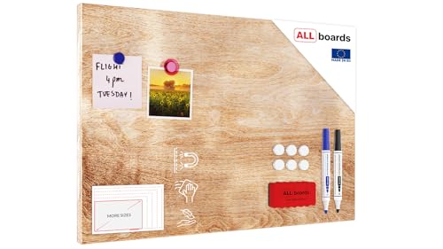 ALLboards Metallische Magnettafel MetalBoard, abwischbar und leicht, MASSIVHOLZ, 0,5 mm stark