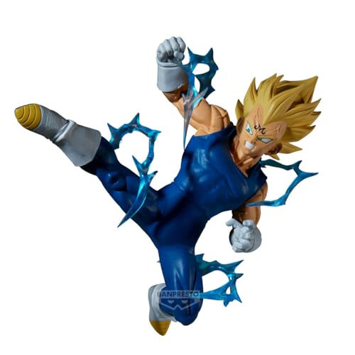 Banpresto Actionfigur Majin Vegeta (Vs Goku Super Saiyan 2), Sammelfigur, 15 cm, BP29755P, PVC, Mehrfarbig, lizenziert, mit Basisständer