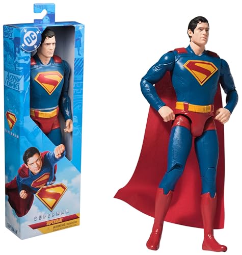 DC Comics Superman Action-Figur, 30 cm, mit 11 Bewegungspunkten und Stoffumhang, Spielzeug für Kinder ab 4 Jahren