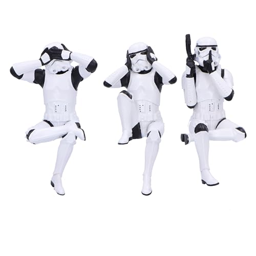 Nemesis Now Stormtrooper Figuren Three Wise Sitting Stormtroopers, 11 cm handbemalte Sammelfigur aus Resin