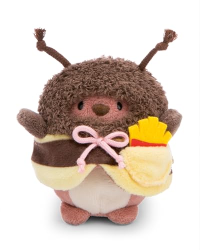 NICI MYMOCHI Kuscheltier Set Bär Nomo 8 cm mit Bienenkostüm und Pommes, in Geschenkbox, flauschig, ideal zum Kuscheln und Spielen - 61142