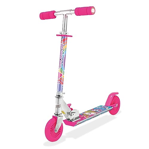 One for Fun Unicorn Magical Sparkles Scooter, faltbar und kompakt, in lebhaftem Blau