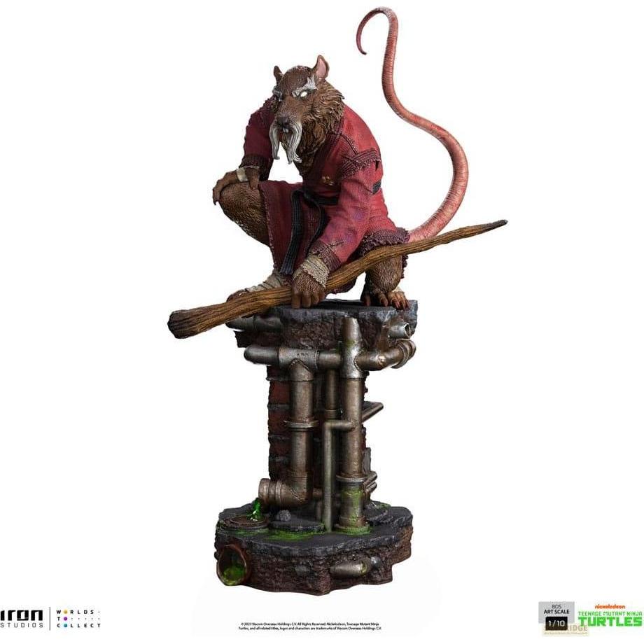 Iron Studios Les Tortues Ninja Statuette BDS Art Scale 1/10 Master Splinter, 24 cm, detailreiche Polystone-Figur