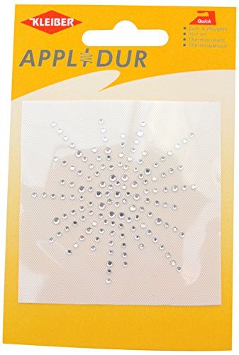 Kleiber 8 x 8 cm Bügelbild Strass-Diamanten Effekt Diamonte-Transfer, Sonne