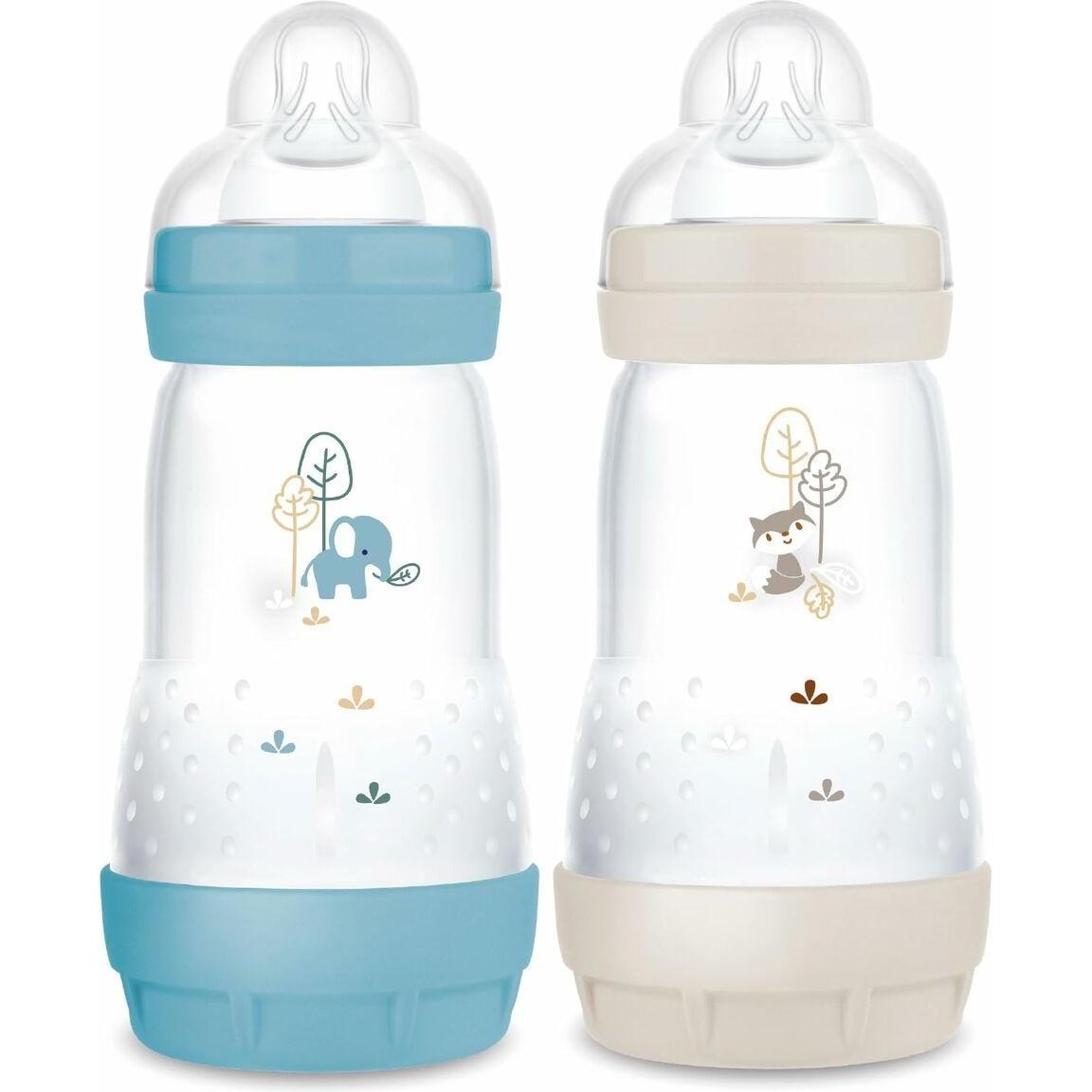 MAM Babyflasche Elephant, 330 ml mit Anti-Kolik-Ventil, BPA-frei und variablem Nahrungsfluss