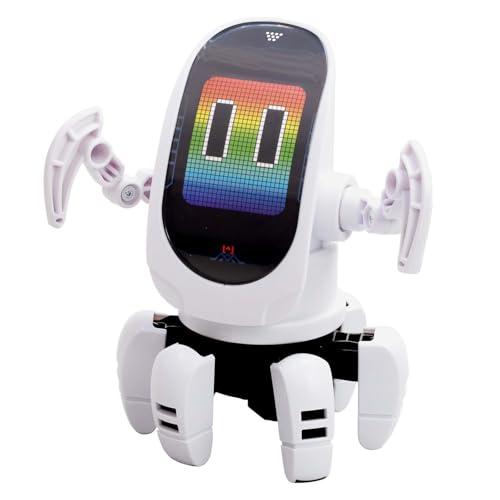 Silverlit Ycoo Octobot, programmierbarer ferngesteuerter Tintenfish mit 360° Drehungen, Sound- und Lichteffekten, Weiß, ab 5 Jahren