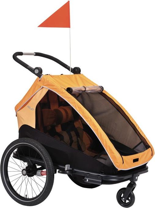 XLC Fahrrad-Kinder-Anhänger, 20" DuoS marigold/anthrazit