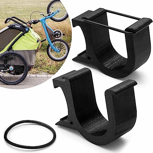 Mobilefox Universal Fahrrad Laufrad Halterung, Adapter für Thule Chariot Anhänger, Schwarz, einfache Montage für 14-16 Zoll Räder