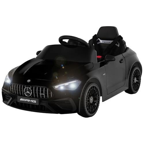Actionbikes Motors Mercedes AMG CLE 53, Kinder Elektroauto mit 2,4 GHz Fernbedienung, lizenziert, Schwarz, für Kinder ab 3 Jahren, inkl. Musikwiedergabe und Sicherheitsmerkmalen.