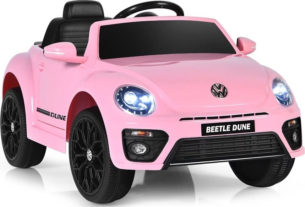 schnaeppchenmeile-online Kinder Elektroauto VW Beetle, 2 Motoren, Licht, Audio, 12V, für Kinder ab 3 Jahren