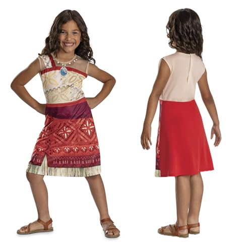 Disguise Moana Basic Plus Kleid (EU), Disney lizenziertes Kinderkostüm mit filmgenauen Details, bequem und atmungsaktiv, ideal für Abenteuer und kreatives Spielen