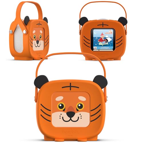 tigermedia tigerbox MINI - Tiggi Tiger, Hörspielbox für kleine Kinder mit 2 Wochen tigertones Zugang, Offline-Modus, Lautstärkebegrenzung und Kopfhöreranschluss, kompatibel mit tigercards