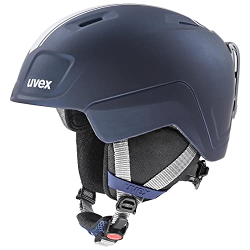 uvex heyya pro - leichter Skihelm für Kinder - individuelle Größenanpassung - optimierte Belüftung - race midnight - silver matt - 51-55 cm