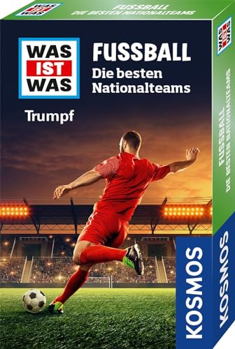 Kosmos 741907 was IST was Trumpf Fußball Nationalteam, Fußball Quartett für Kinder ab 8 Jahren, Trumpf Kartenspiel, Fußball Spiel - Aktualisierte Version zur Fußball-WM, neu mit Rekord-Spielern, praktisches Etui, perfekt als Geschenk oder Mitgebsel, blau