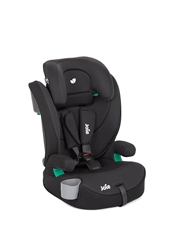 Joie Elevate R129, Kindersitz mit Sitzerhöhung, i-Size geprüft, atmungsaktives Netzgewebe, abnehmbarer waschbarer Bezug, integrierter Becherhalter