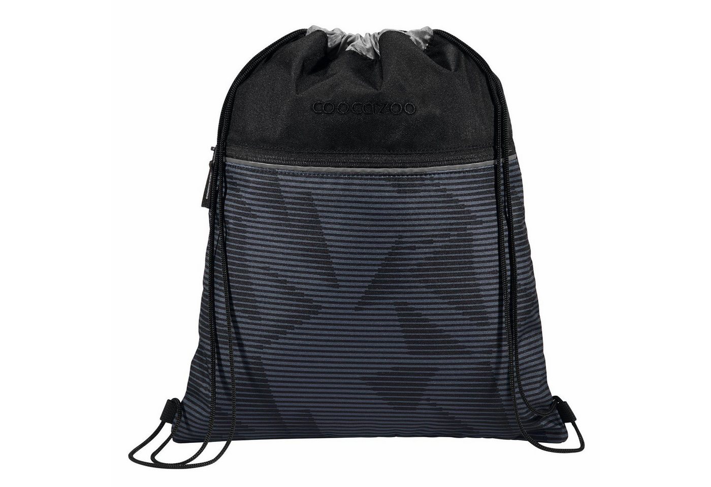 coocazoo Turnbeutel, Sportbeutel mit 10 Liter Volumen und Reflexstreifen, blau