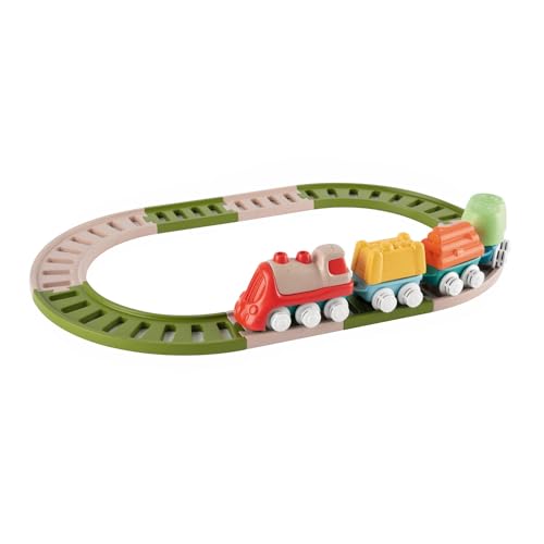 Chicco Eco+ Baby Railway 18-tlg. Eisenbahn-Set mit Schienen und Zug, aus 80 % recyceltem Kunststoff, für Kinder ab 18 Monaten