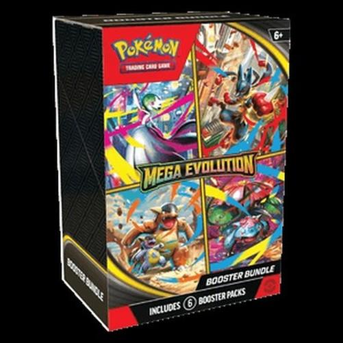 The Pokemon Company Pokemon Mega Evolution Booster Bundle, Sammelkartenset mit 6 Booster-Packs und Merch-Display für TCG-Sammler und Spieler